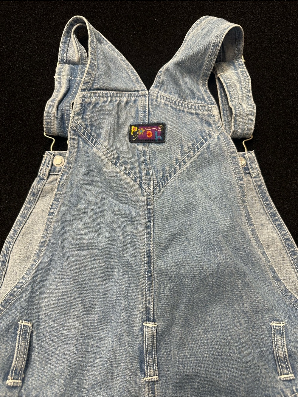 Vintage 90s Denim Women’s Overalls with Winnie the Pooh Embroidery - Picture 7 of 9